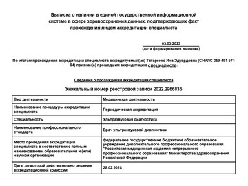 март 2023 года - аккредитация по ультразвуковой диагностике март 2023 года - аккредитация по ультразвуковой диагностике